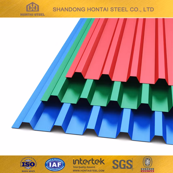 Prezzo della lamiera per coperture in ferro zincato a colori preverniciato, lamiera di acciaio ondulata in alluminio zinco Gi, lamiera per coperture in metallo economica
