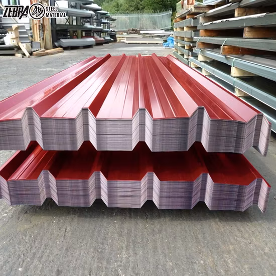 Lastra per coperture zincata ondulata zincata con vernice a spirale PPGI Lastra per coperture in ferro d'acciaio galvalume preverniciato profilato per tegole